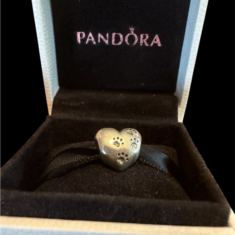 Pandora Silver Heart Pet Charm